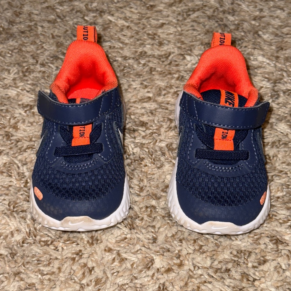 Nike Kids Navy and Orange Shoes